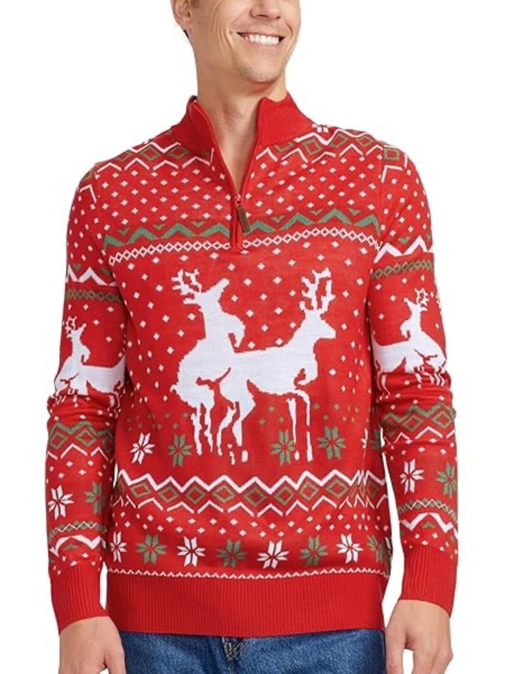 TIPSY ELVES MEN'S CHRISTMAS CLIMAX CHRISTMAS SWEATER